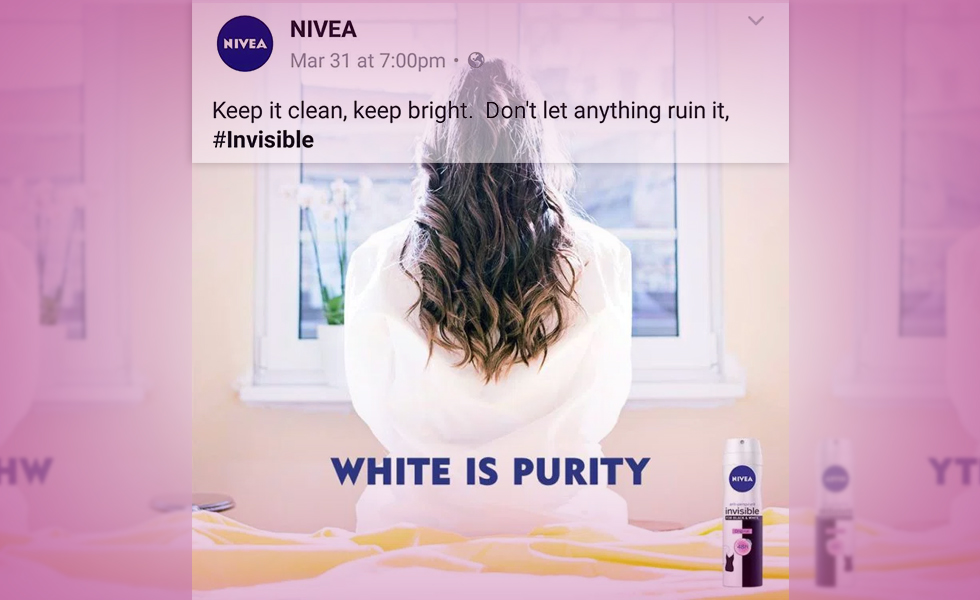 Why is Niveas white is pure ad controversial