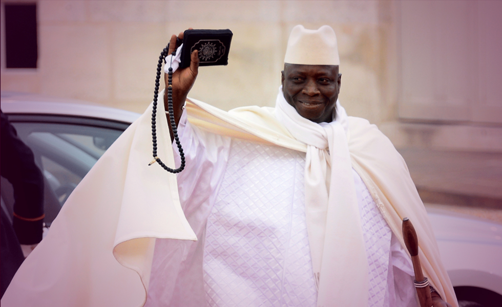 Former Gambian President Yahya Jammeh forced to step down.