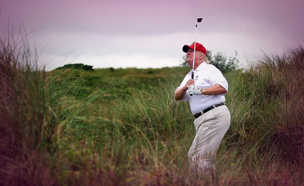 Trump’s 13th golf course visit brings bad luck
