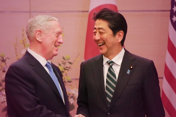 ‘ Mad Dog ’ Mattis offers assurances to Japan’s Prime Minister.
