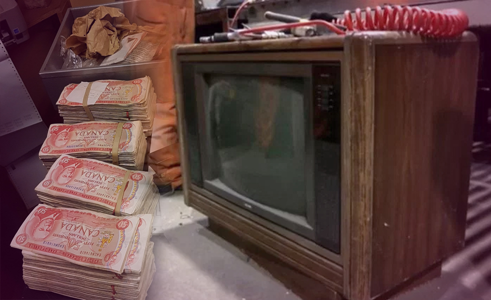Forgotten $100,000 found in old TV set