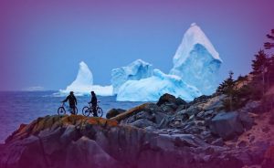 Giant iceberg off the shores of Canadian town